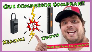 👉Comparamos los infladores de moto portátiles Xiaomi y Udovo  viajar en moto🏍️❤️ [upl. by Marelya330]