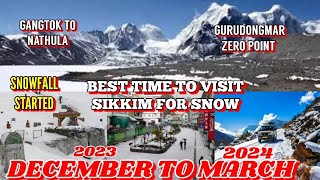 Best Time To Visit Sikkim For Snow Sikkim Weather UpdateGangtok To NathulaNorth Sikkim Tour [upl. by Roane648]