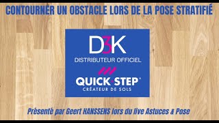 Comment installer son parquet Quick Step autour de formes arrondies [upl. by Nnayelsel]