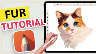 I Made Realistic Fur in Autodesk Sketchbook – 5 Min Autodesk Sketchbook Tutorial [upl. by Ellerrehs]