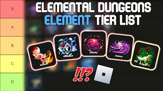 Elemental Dungeons Tier List  Roblox Tier Lists [upl. by Terryn]