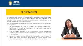 UTPL EL DICTAMEN ADMINISTRACIÓN DE EMPRESASPRINCIPIOS DE AUDITORIA [upl. by Alamac316]