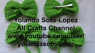 Celebrate St Paddys Day How to Crochet Hair Bow or Bow Tie [upl. by Jessamine]