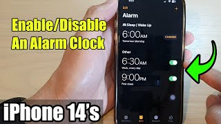 iPhone 1414 Pro Max How to EnableDisable An Alarm Clock [upl. by Qiratla]