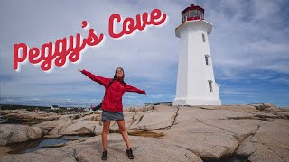 Visiting PEGGYS COVE Lighthouse  POLLYS COVE Hike  Our Epic Road Trip in NOVA SCOTIA Canada [upl. by Persas]