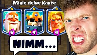 😱🤯ZUSCHAUER WÄHLEN MEINE KARTEN BIS ICH AUSRASTE  Clash Royale Deutsch [upl. by Divd]