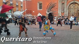 Danzas Concheros Fiesta de La Cruz 2024 Querétaro México [upl. by Ahsii]