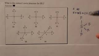 Lewis Structure Multiple Choice Question  Learn how to solve practice exam 3 Q44 [upl. by Horick614]