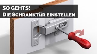 Schrank Scharnier einstellen [upl. by Entirb]