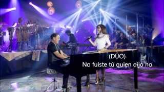 Franco de Vita y Gloria Trevi  Te Pienso Sin Querer Live Version KARAOKE Testo [upl. by Kcajyllib789]