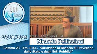 Michele Pelliccioni  Comma 23  Em PdL Variazioni Bilancio  19092024 [upl. by Etam]