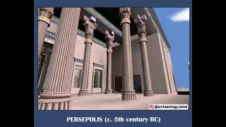 Reconstruction of Apadana Palace The audience hall in Persepolis c 6th5th century BC Iran [upl. by Marie]