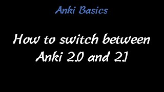 Anki How To Switch Between 20 and 21 [upl. by Keldah]