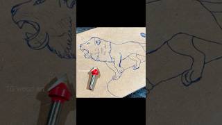 Wood carving lion tutorial shorts woodcarving woodart art [upl. by Sybilla]