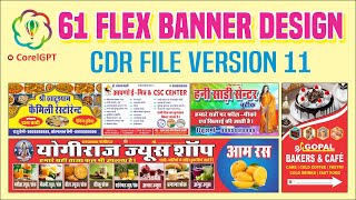 61 Flex Banner Design Cdr File Free Download  Flex Banner Design in Coreldraw [upl. by Aronos762]