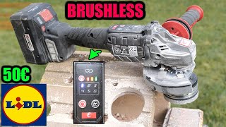 LIDL Meuleuse dangle 20V PARKSIDE PERFORMANCE PWSAP 20Li E5 brushless 125MM Cordless Angle Grinder [upl. by Atsirc568]