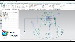 Unigraphics NX Sketch Example 1 with constraints and Dimensioning for beginners [upl. by Aicerg]