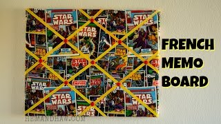 How to Make a French Memo Board  DIY Ribbon Bulletin Board [upl. by Grissom]