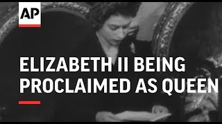 Archive of Elizabeth II being proclaimed as queen  1952 [upl. by Eillime]