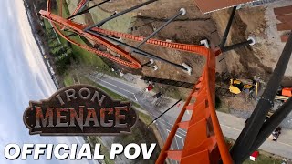 Iron Menace Official POV  Dorney Parks New Dive Machine Roller Coaster [upl. by Engenia]