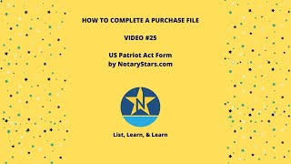 25 US Patriot Act Form [upl. by Fabi593]