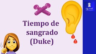 Como realizar el tiempo de sangrado Tiempo de sangría método de Duke [upl. by Ag]