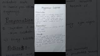 Magnesium sulphate Drugs nursing2024 [upl. by Bedwell]