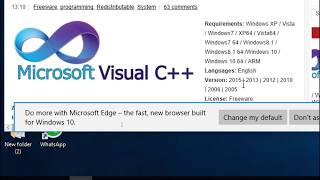 How to Install Microsoft Visual C 200520082010201220132015 x86 amp x64 [upl. by Tove]