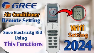 Ac Remote Control  How to use Gree Ac Remote Control  Gree Ac Remote Full settings amp Features [upl. by Roxie]