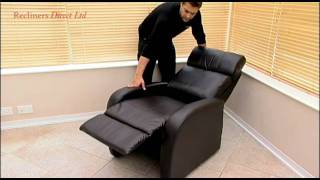 Operating A Manual Push Arm Recliner Chair [upl. by Meara340]