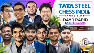 Tata Steel Chess India 2022 Open  Rapid  Day 1  Live commentary by Sagar Tania [upl. by Hadnama]