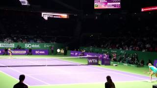 WTAFinals Petra kvitova vs Agnieszka Radwanska [upl. by Odla321]