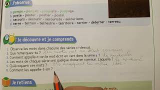 CE2  Vocabulaire  Les familles de mots page 69 Le trésor des mots [upl. by Wexler694]