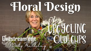 Upcycling Table Arrangement by Nicky Markslag Floral Design Demo 4 Part 2 [upl. by Newob]