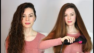 Revlon OneStep Hair Dryer Review Coarse Long Hair [upl. by Marston]