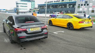 802HP Stage 2 Mercedes E63S AMG vs Stage 3 Audi S7 [upl. by Aidyl244]