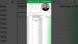 The Sequence Formula For Listing The First And Last Days Of The Month In Excel [upl. by Aicenad346]