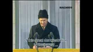 Nicolae Ceausescu LAST SPEECH [upl. by Alleirbag]