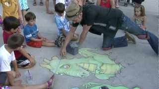 Chalk Artist David Zinn at the Ann Arbor Summer Festival 1 [upl. by Onek742]