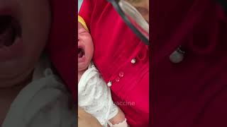 Baby Vaccine action at hospital 🏥 and funny 😂 baby love cute family babygirl happy funny [upl. by Otsugua]