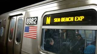 Stillwell Ave  Coney Island Bound R160B N Siemens Train  Times Square  42nd Street [upl. by Cirtemed]