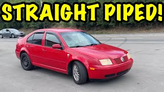 We Straight Piped a VW Jetta 18L Turbo [upl. by Ttelrats69]