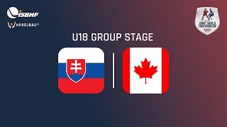 SLOVAKIA quotU18quot  CANADA quotU18quot WJC 2024 Žilina [upl. by Cuhp]