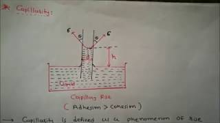 capillarity derivation capillary rise [upl. by Yhtrod]