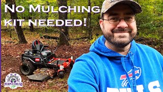 Mulching Maple leaves the fast way  even without a mulching kit [upl. by Tisbee]