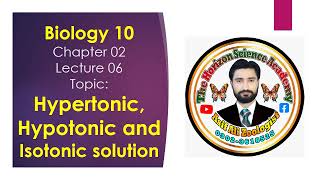 Hypotonic  Hypertonic  Isotonic solution  Osmosis  Biology 10 [upl. by Romina]