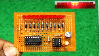 DIY Knight Rider Scanner LED Chaser Both Side Effect using CD4017 amp 555 IC  Circuit Diagram [upl. by Alimaj]