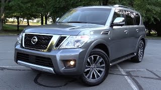 2017 Nissan Armada SL 4WD  Test Drive amp Review [upl. by Ahsinwad]