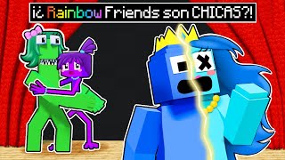 ¡Convirtiendo a los RAINBOW FRIENDS en CHICAS en Minecraft [upl. by Parnas841]