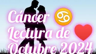 CÁNCER ♋ OCTUBRE 2024 ❤️ HAY UNA CHARLA PENDIENTE ENTRE USTEDES DOS ✨💌💌💌✨ [upl. by Andromeda]